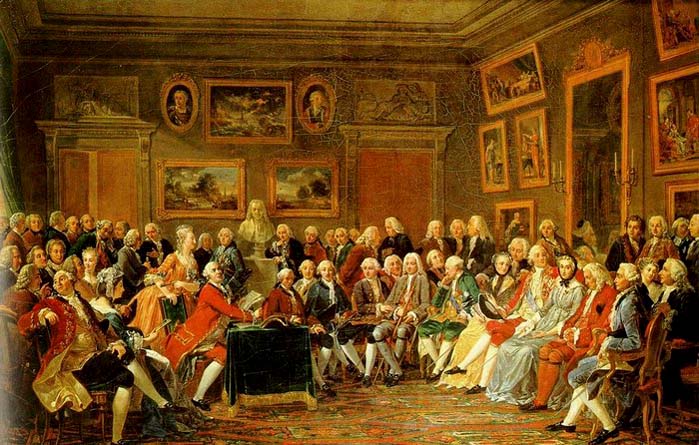 Anicet-Charles-Gabriel Lemonnier In the Salon of Madame Geoffrin in 1755